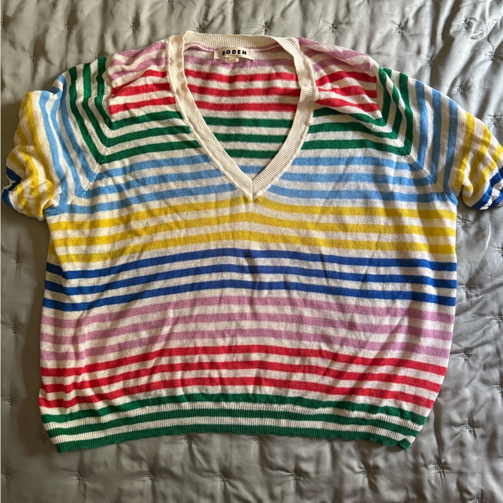 Boden Liv V-Neck Linen T-Shirt - Women’s